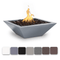 The Outdoor Plus - 30" Square Maya Fire Bowl - Powder Coated Metal - NG, LP - OPT-30SQPCFO