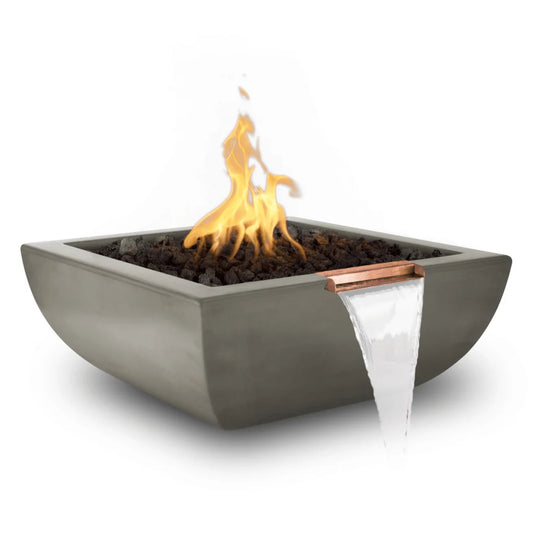 The Outdoor Plus - 36" Avalon GFRC Fire & Water Bowl - NG, LP - OPT-AVLFW36