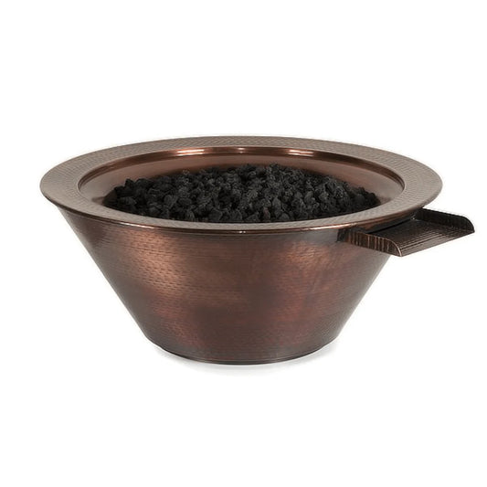 The Outdoor Plus - 36" Round Cazo Fire & Water Bowl - Copper - NG, LP - OPT-102-36NWCB
