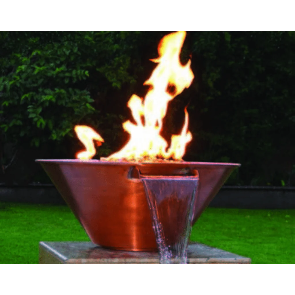 The Outdoor Plus - 36" Round Cazo Fire & Water Bowl - Copper - NG, LP - OPT-102-36NWCB
