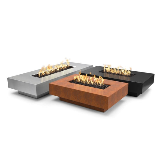 The Outdoor Plus - Linear Cabo 56" x 38" Fire Pit - Hammered Copper - NG, LP - OPT-CBLN56CPR