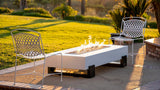 The Outdoor Plus - 84 Rectangular Baja Fire Pit - Powder Coated Metal - Match Lit - OPT-BAJ84-BWC