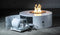 The Outdoor Plus - Isla Fire Pit 42" - Powder Coat & Gravity Lounge Chair - NG, LP - OPT-IFPPC42-GVYLC