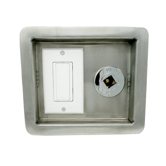 The Outdoor Plus - Light Switch With Key Valve - Recessed Panel - OPT-RC110VKVRP
