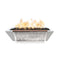 The Outdoor Plus - 60" x 20" Linear Maya GFRC Fire & Water Bowl - NG, LP - OPT-6020MFW