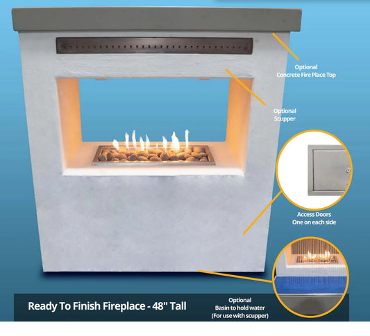 The Outdoor Plus - 84" RTF Fireplace - 48" Tall - NG, LP - OPT-RTFFP84