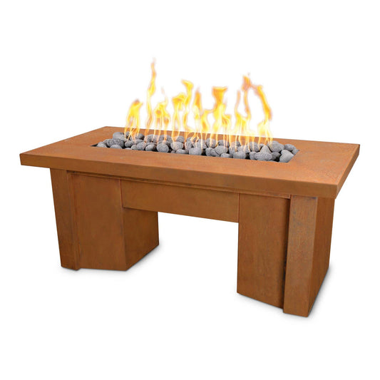 The Outdoor Plus - 48" Alameda Corten Steel Fire Table - OPT-ALMCS48