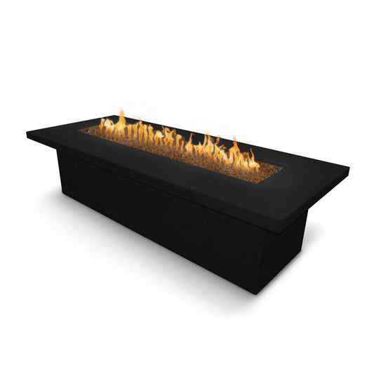 The Outdoor Plus - 120" x 48" Newport Hammered Copper Fire Table - NG, LP - OPT-NPTTCPR120