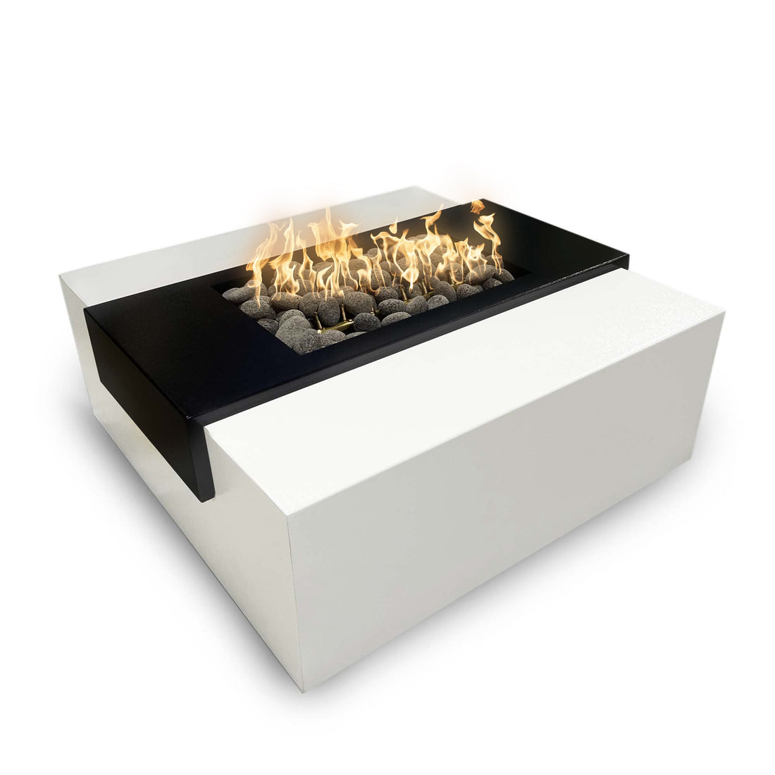 The Outdoor Plus - 48 Square Gallaway Fire Pit - Powder Coated Metal - Match Lit - OPT-GALPC48-BWC