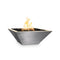 The Outdoor Plus - 30" Square Maya Fire Bowl - Stainless Steel - NG, LP - OPT-30SQSSFO