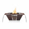 The Outdoor Plus - 30" Square Maya Fire & Water Bowl - Stainless Steel - NG, LP - OPT-30FW4WSS