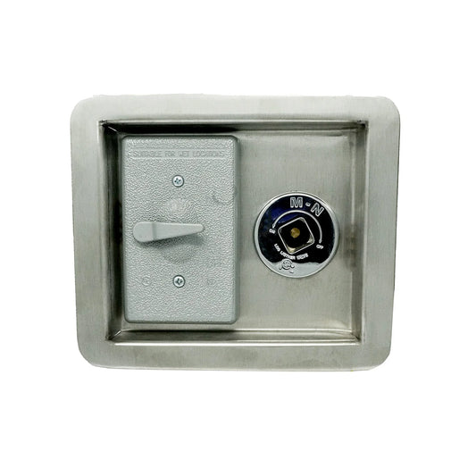 The Outdoor Plus - Weatherproof Switch With Key Valve - Recessed Panel - OPT-WPS110VKVRP