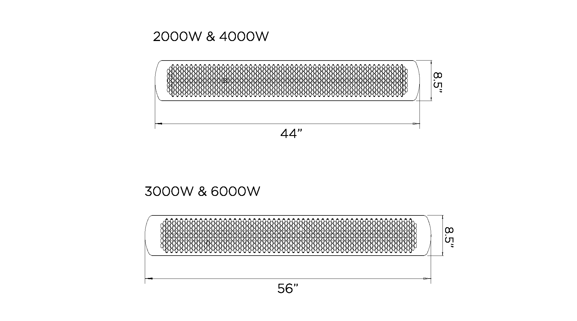 Bromic - 2000W Black Tungsten Smart-Heat Electric Outdoor Patio Heater - 220/240V | BH0420030