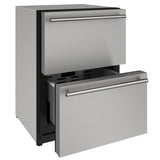 U-Line - 24" 2000 Series Refrigerator Drawers - 2224DWR