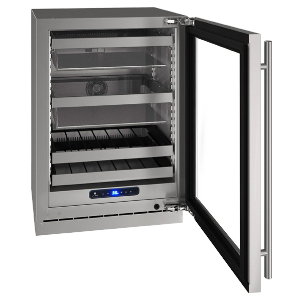 U-Line - 24" 5 Class Slide & Secure™ Dual-Zone Beverage Center - HBD524