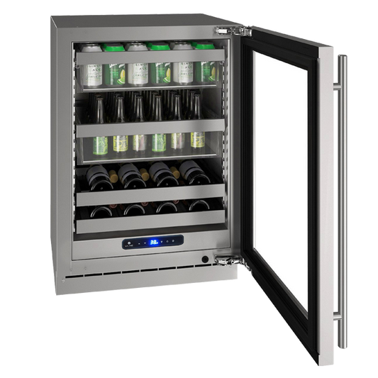 U-Line - 24" 5 Class Slide & Secure™ Beverage Center - HBV524