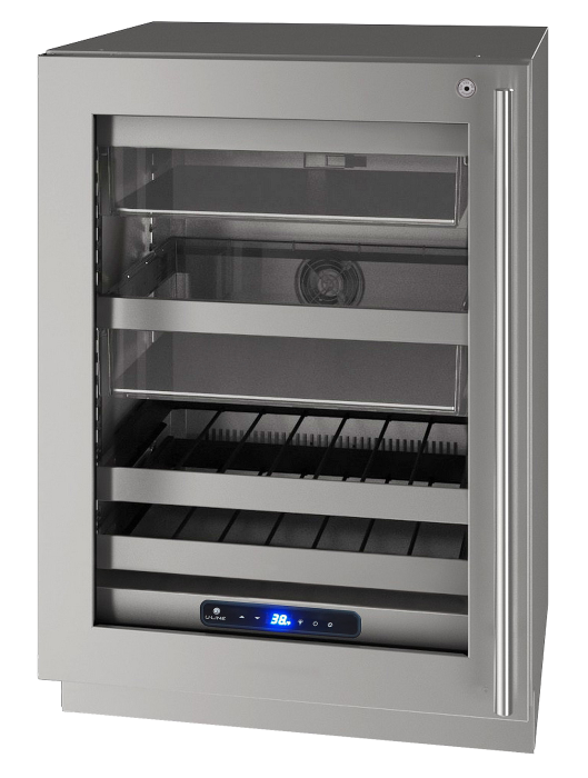 U-Line - 24" 5 Class Slide & Secure™ Dual-Zone Beverage Center - HBD524