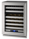 U-Line - 24" 5 Class Dual-Zone Wine Refrigerator - HWD524