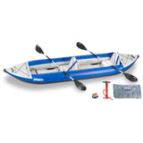 Sea Eagle - 420X Deluxe  3 Person 14'1" White/Blue Explorer Inflatable Kayak ( 420XK_D )