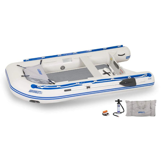 Sea Eagle - 106SR 5 Person 10'6" White/Blue Sport Runabout Inflatable DSFloor Deluxe Boat ( 106SRDK_D )