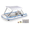 Sea Eagle - 14SRK 7 Person Swivel Seat Canopy Package 14' White/Blue Sport Runabout Inflatable Boat  ( 14SRK_SWC )