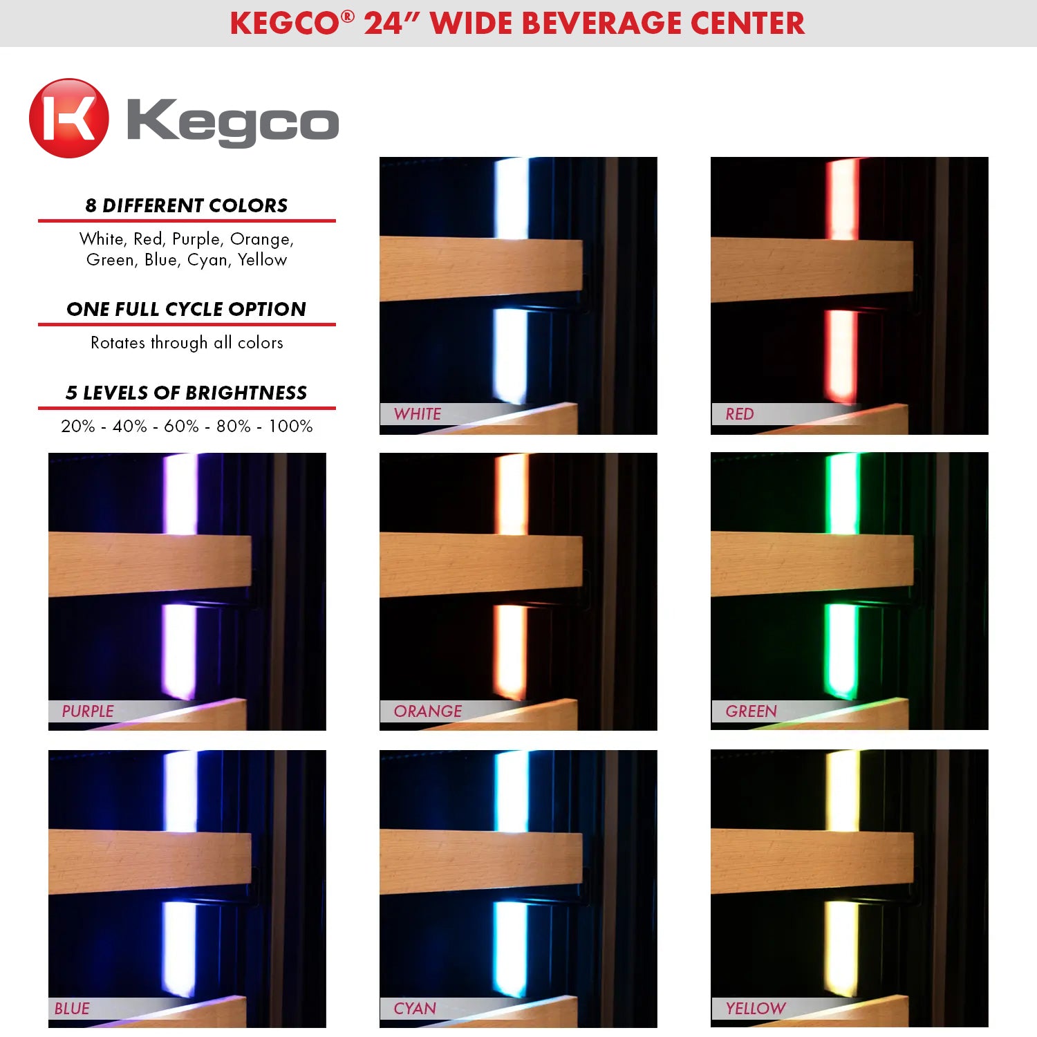 Kegco 24" Wide Reserva Series Stainless Steel Left Hinge Beverage Center