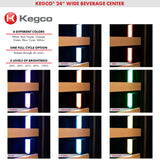 Kegco 24" Wide Reserva Series Stainless Steel Left Hinge Beverage Center