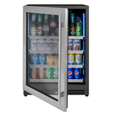 Kegco 24" Wide Reserva Series Stainless Steel Left Hinge Beverage Center