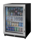 Kegco 24" Wide Reserva Series Stainless Steel Left Hinge Beverage Center