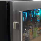 Kegco 24" Wide Reserva Series Stainless Steel Left Hinge Beverage Center