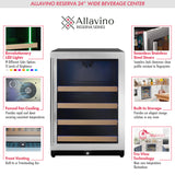 Allavino - 24" Wide Reserva Series Stainless Steel Right Hinge Beverage Center