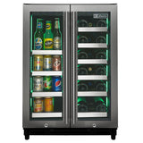 Allavino Reserva Series 24" Wide Two Door Stainless Steel Wine Refrigerator/Beverage Center