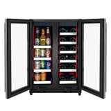 Allavino Reserva Series 24" Wide Two Door Stainless Steel Wine Refrigerator/Beverage Center