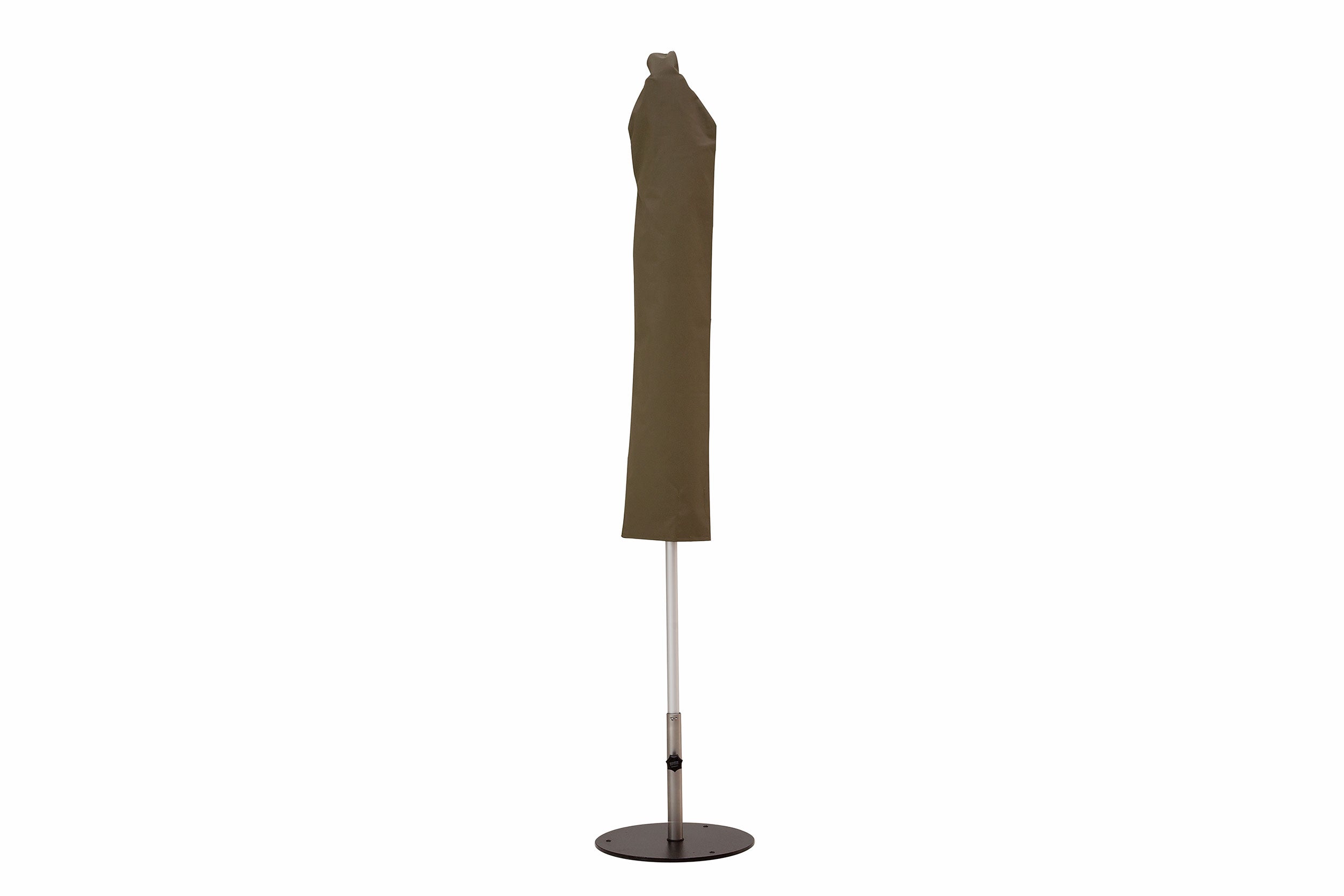Woodline - 10' Round Pulley Lift Umbrella, Aluminum/Stainless Steel - Mistral, Inox - MI30RA