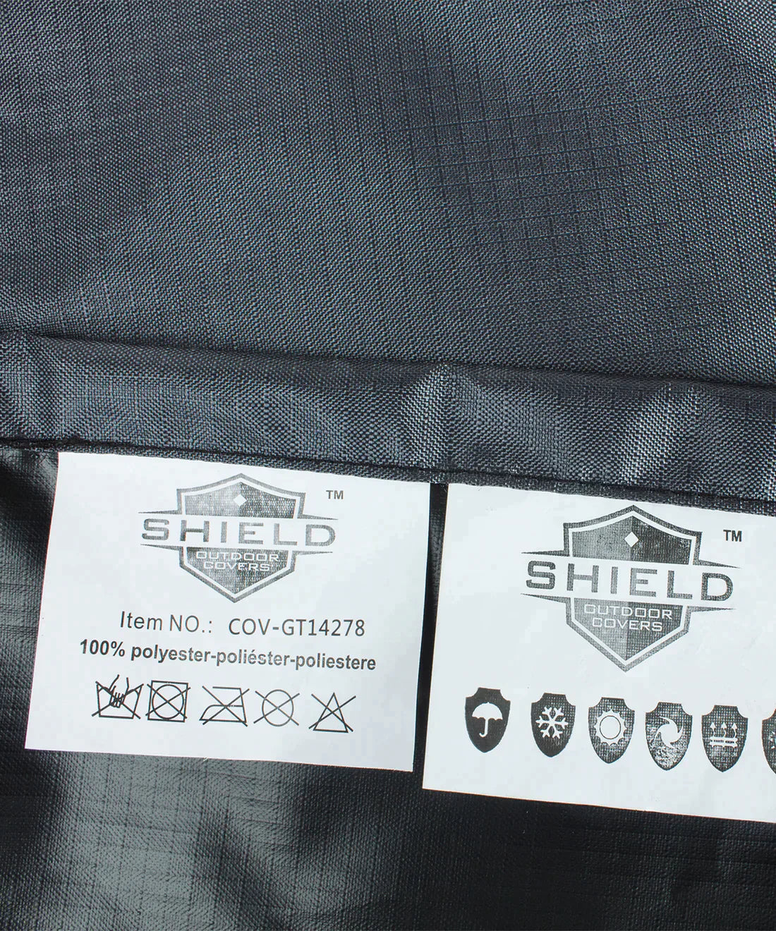 Shield - Lounge Cover Rectangle - 77"W x 30"D x 16.5''/22.5"/32''H Gold - COV-GOL77