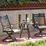 Darlee - Mountain View 3-Piece Patio Bistro Set with 24'' Round Ice Bucket End Table  - 201610-3PC-60RQ