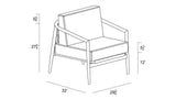 Harmonia Living - Olio 3 Piece Club Chair Set - Black/Carbon | OLIO-BK-CO-SET104