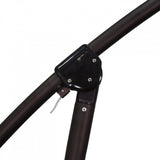 California Umbrella - 9 ft. Bronze Aluminum Cantilever Patio Umbrella with Crank Open 360 Rotation in Pacific Blue Sunbrella