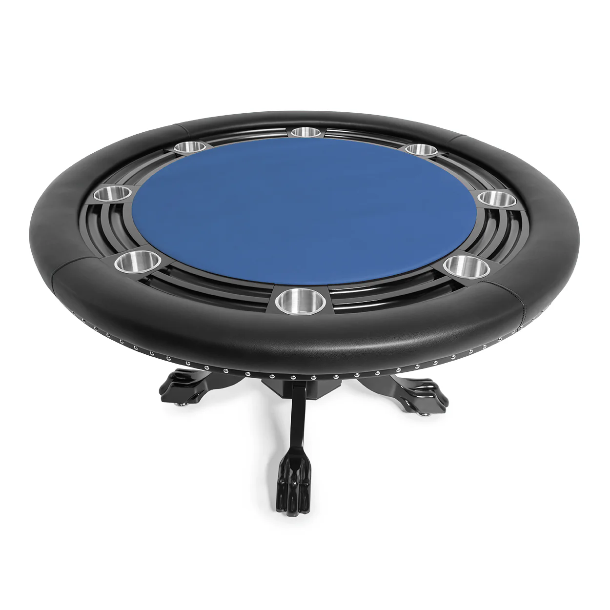 Nighthawk 55" Round Poker Table w/ Chip Tray (Black) | 2BBO-NH