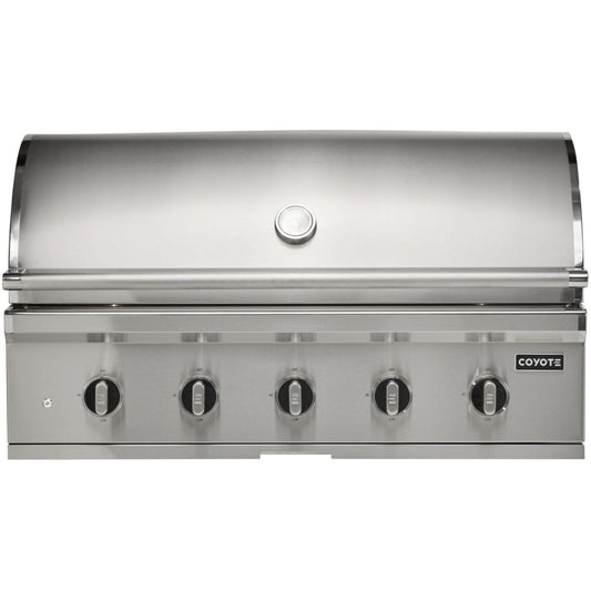 Coyote - CL-Series 42-in 5-Burner Built-In Natural Gas Grill w/ Lift-Assist Hood & Safety Valve - C3CL42NG