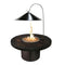 The Outdoor Plus - 47" Black Aluminum Round Cover & Heat Reflector with Stand - OPT-RCB47HRF