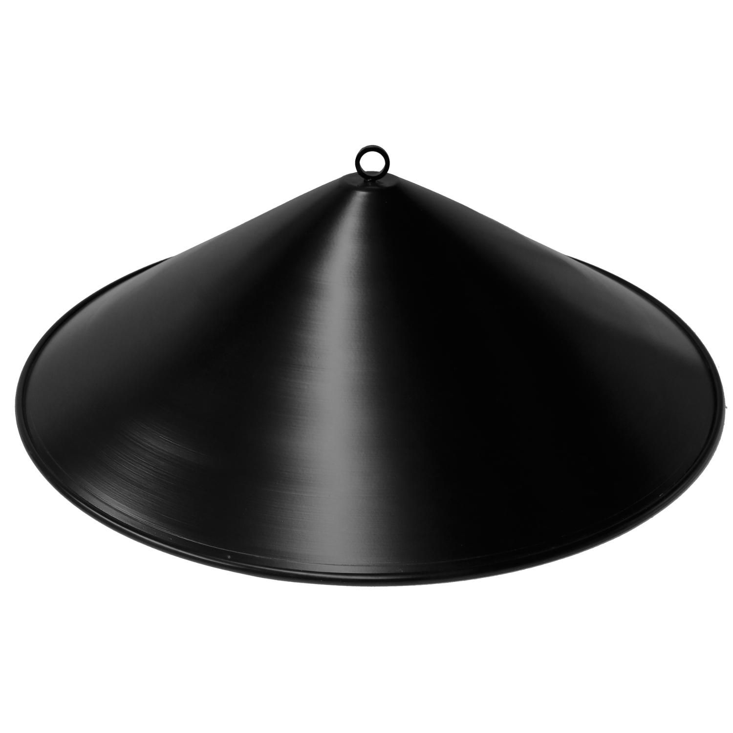 The Outdoor Plus - 17" Black Aluminum Round Cover & Heat Reflector - OPT-RCB17