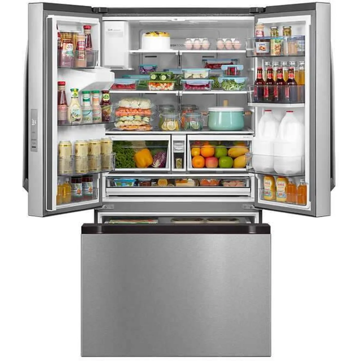 Midea - 29 CF French Door, Ice and Water Dispenser, Standard Depth - MRF29D3AST