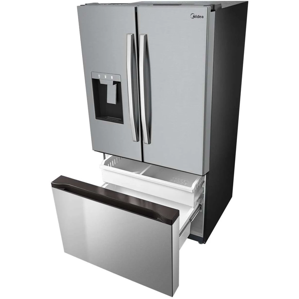 Midea - 29 CF French Door, Ice and Water Dispenser, Standard Depth - MRF29D3AST