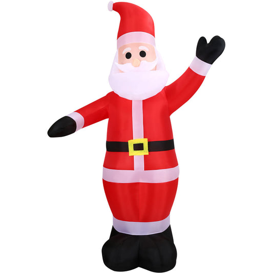 Christmas Time - 10-Ft. Pre-Lit Inflatable Santa Claus Outdoor Christmas Decoration - Black