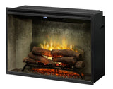 Dimplex - Revillusion 36" Weathered Concrete Built-In Electric Firebox with Glass Pane and Plug Kit - 500002401
