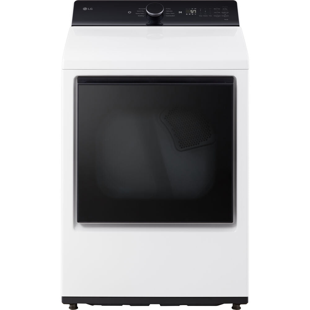 LG - 7.3 CF Electric Dryer, Wi-Fi, Easy Load, AI Sensor Dry - DLE8400WE