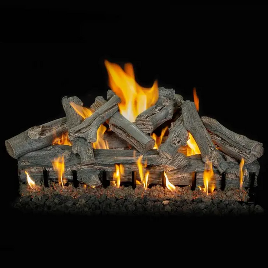 Grand Canyon 42 Inch Western Driftwood Logs and 3 Burner Propane See-Thru Kit - Millivolt
