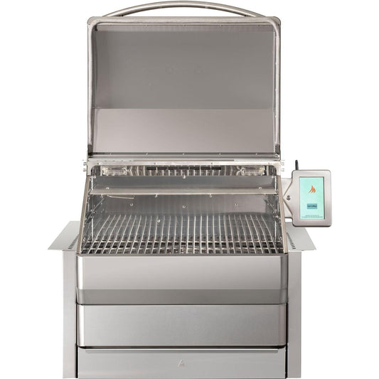 Memphis Grills - Pro ITC3 Wi-Fi Monitored 28-Inch 304 Stainless Steel Built-In Pellet Grill - VGB0001S