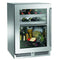 Perlick - 24" Signature Series Marine Grade Dual-Zone Refrigerator/Wine Reserve with stainless steel glass door- HP24CM-4